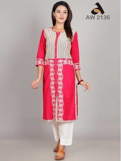 Embroidered Kurta with...