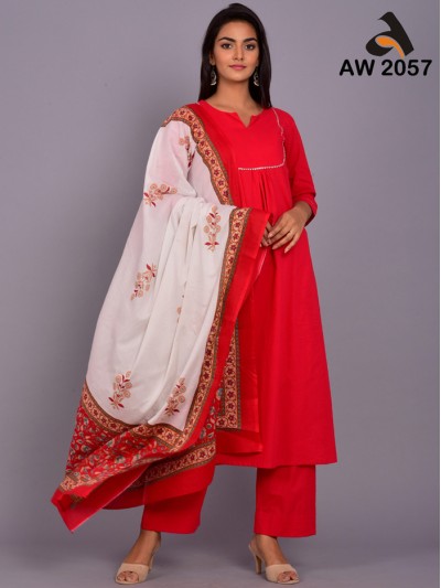 Festive Salwar Suit - Silk Modale Magenta Pink Embroidered Salwar Suit –  Empress Clothing